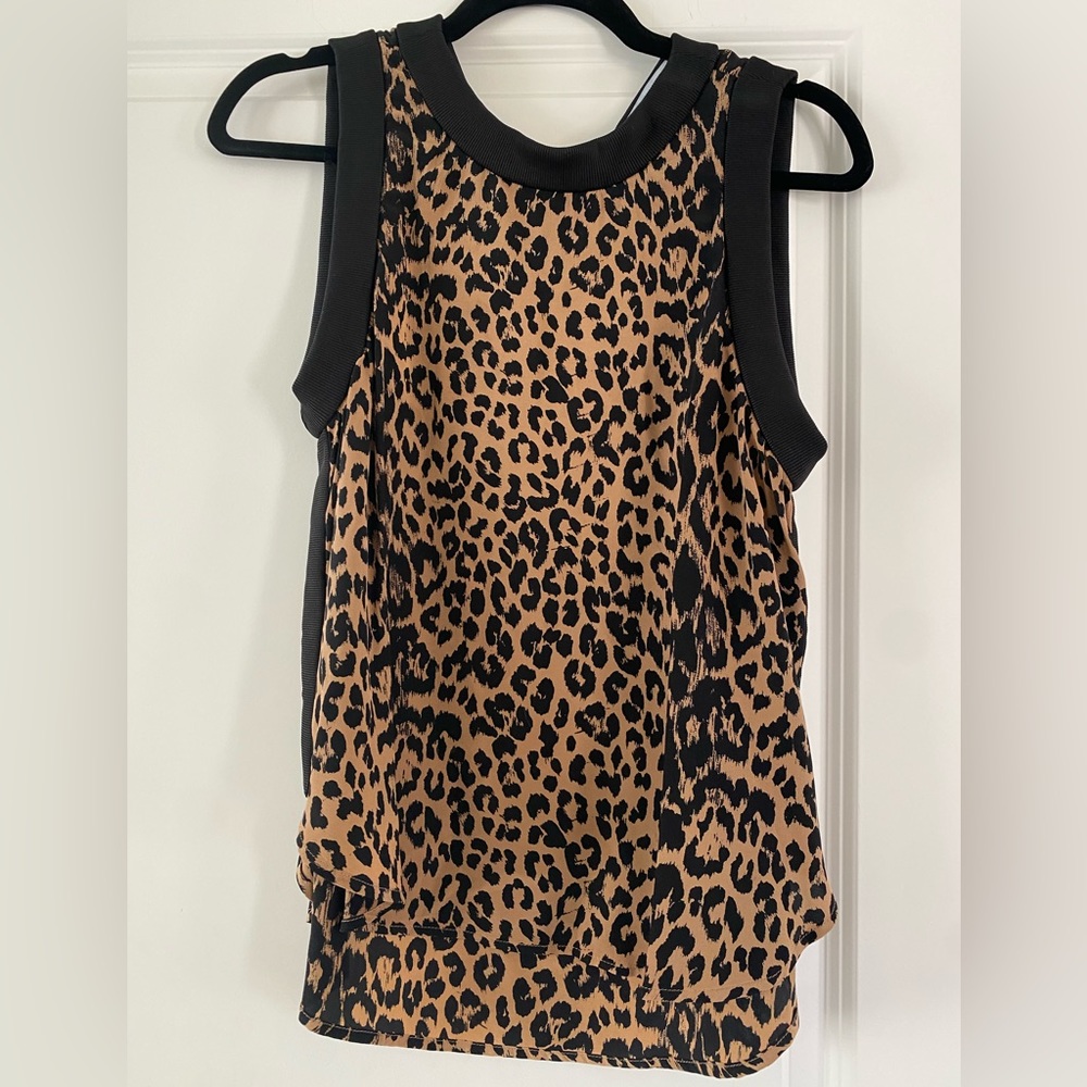 Elizabeth & James silk cheetah blouse